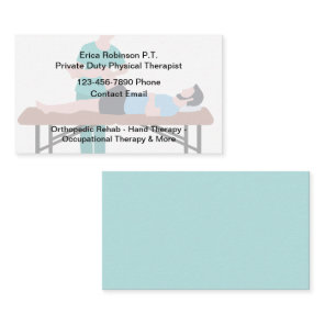 Physical Therapist Medical Rehab Business Cards