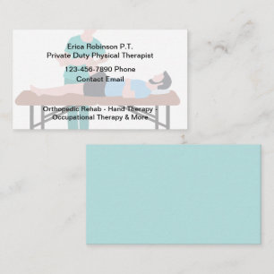Physical Therapist Medical Rehab Business Cards