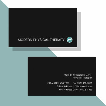 Physical Therapist Minimalist Business Cards by Luckyturtle at Zazzle