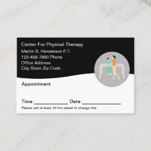 Physical Therapist Modern Appointment Cards