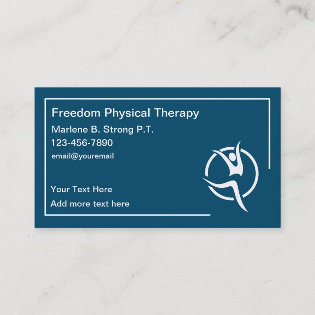 Physical Therapist Modern Business Cards (Front)