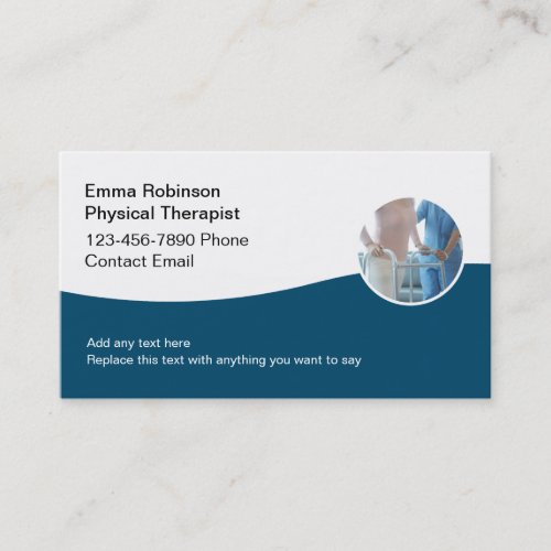 Physical Therapist Modern Business Cards