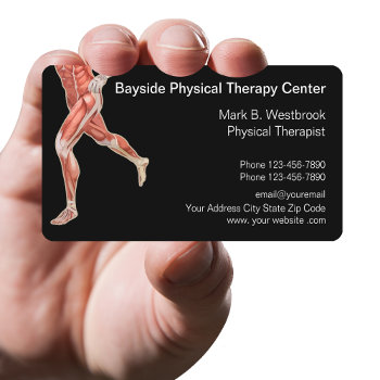 Physical Therapist Modern Muscles Graphic Business Card by Luckyturtle at Zazzle
