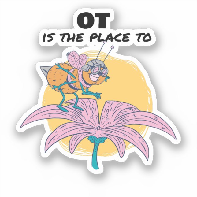 Physical therapist, Occupational Therapy,Bee lover Sticker (Front)