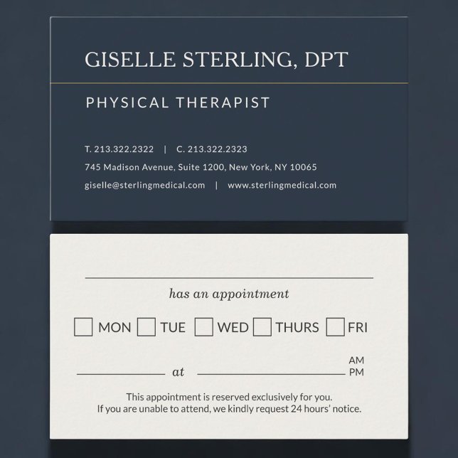 Physical Therapist Office Appointment Reminder Card (Creator Uploaded)