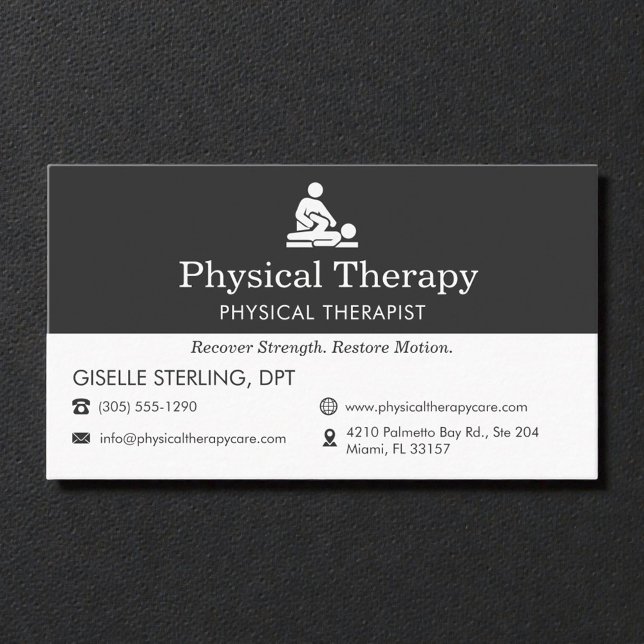 Physical Therapist Office  Business Card (Creator Uploaded)