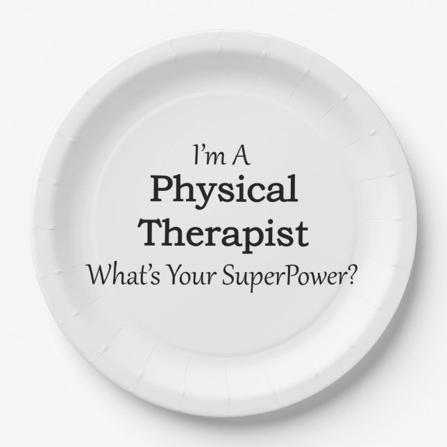 Physical Therapist Paper Plates (Front)