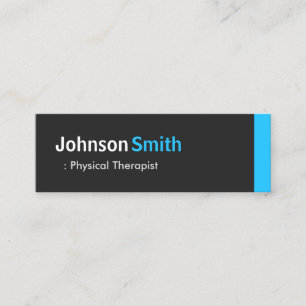 Physical Therapist - Personal Aqua Blue Mini Business Card
