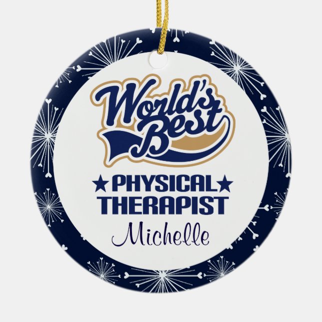 Physical Therapist Personalized Gift Ornament (Front)