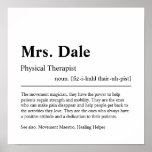 Physical Therapist Personalized Gift Poster at Zazzle