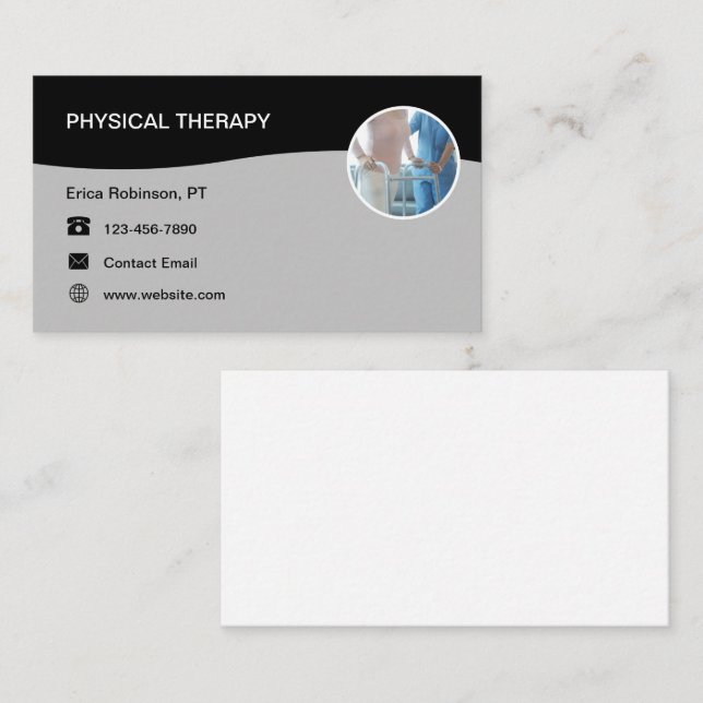 Physical Therapist Physical Therapy Business Cards (Front/Back)