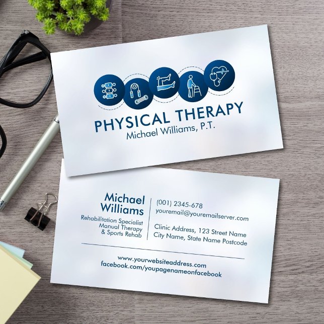 Physical therapist - Physiotherapy  Business Card (Creator Uploaded)