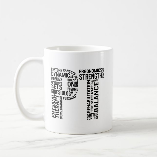 Physical Therapist PT Coffee Mug (Left)