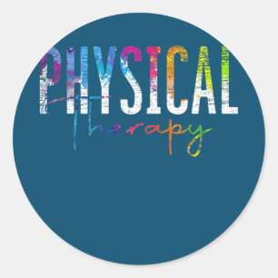 Physical Therapist PT Exercise Colorful Physical Classic Round Sticker