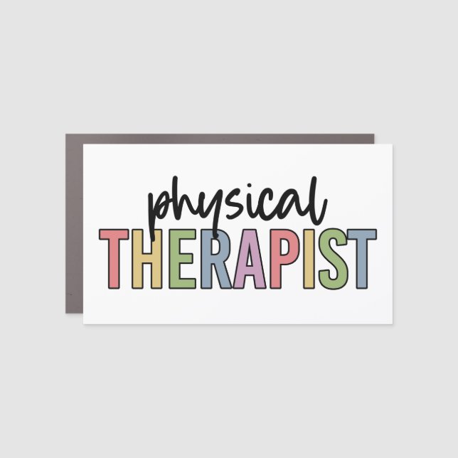Physical Therapist PT Graduate Physiotherapy Car Magnet (Front)