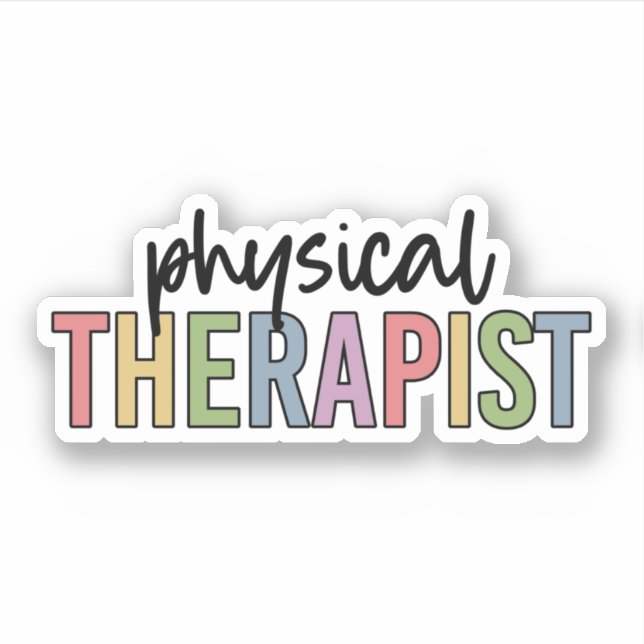 Physical Therapist PT Graduate Physiotherapy Sticker (Front)