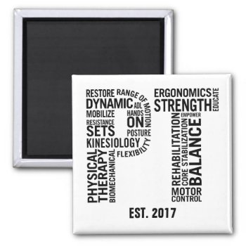 Physical Therapist Pt Magnet by ModernDesignLife at Zazzle