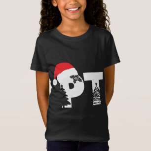 Physical Therapist PT Santa hat Christmas Physical T-Shirt