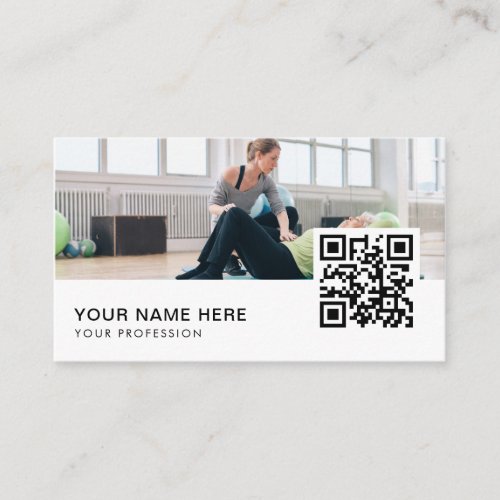 Physical Therapist QR Code  Business Card