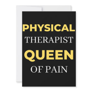 Physical Therapist Queen Of Pain Thank You Card