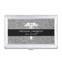 Physical Therapist Silver Glitter Medical Monogram