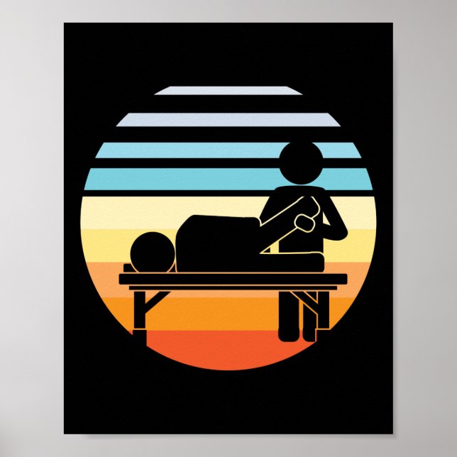 Physical Therapist Therapy Assistant Retro Vintage Poster (Front)