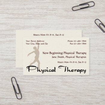 Physical Therapist Therapy Business Cards by Business_Creations at Zazzle