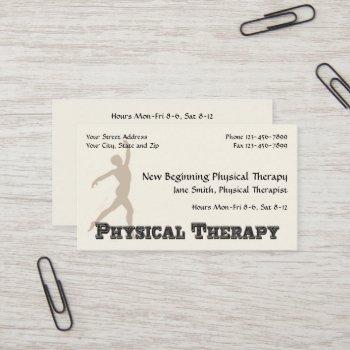 Physical Therapist Therapy Business Cards by Business_Creations at Zazzle