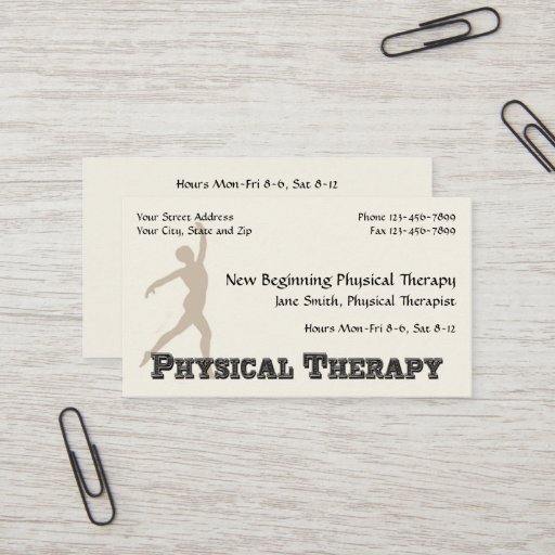 Customizable Physical Therapist Therapy Business Cards