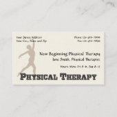 Physical Therapist Therapy Business Cards (Front)