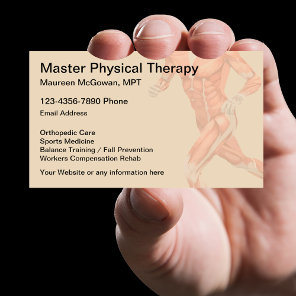 Physical Therapist Therapy Clinic Business Card