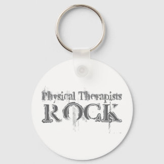 Physical Therapists Rock Keychain