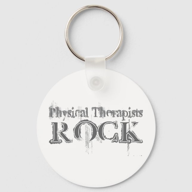 Physical Therapists Rock Keychain (Front)