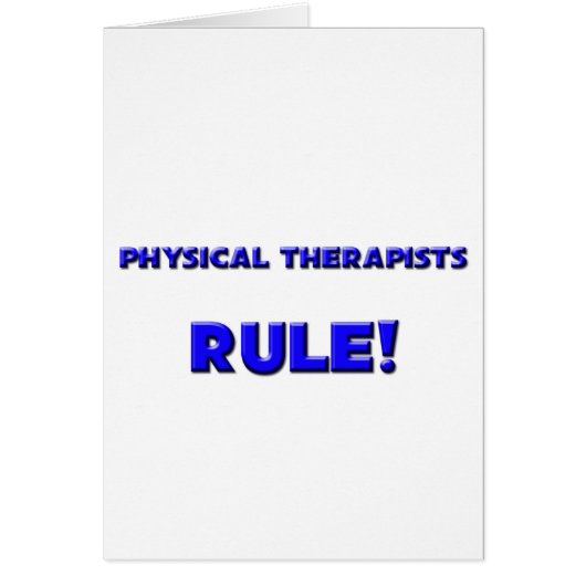 Physical Therapists Rule! Cards (Front)