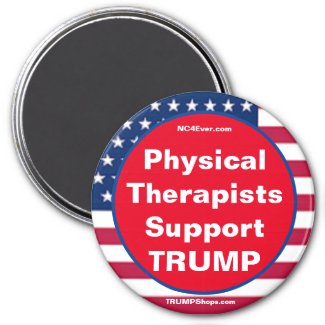 Physical Therapists Support TRUMP Patriotic magnet