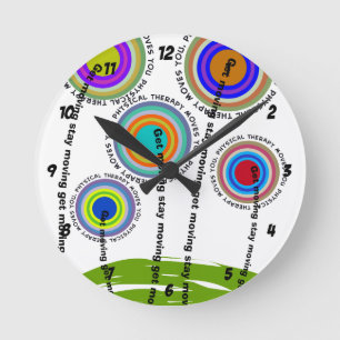 Physical Therapy Artsy Gifts Round Clock