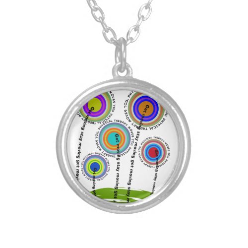 Physical Therapy Artsy Gifts Silver Plated Necklace