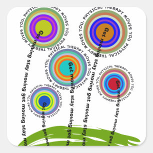 Physical Therapy Artsy Gifts Square Sticker