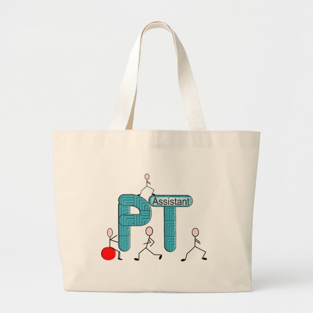 Physical Therapy Assistant Gifts Large Tote Bag (Front)