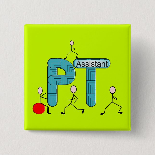 Physical Therapy Assistant Gifts Unique Graphics Pinback Button (Front)