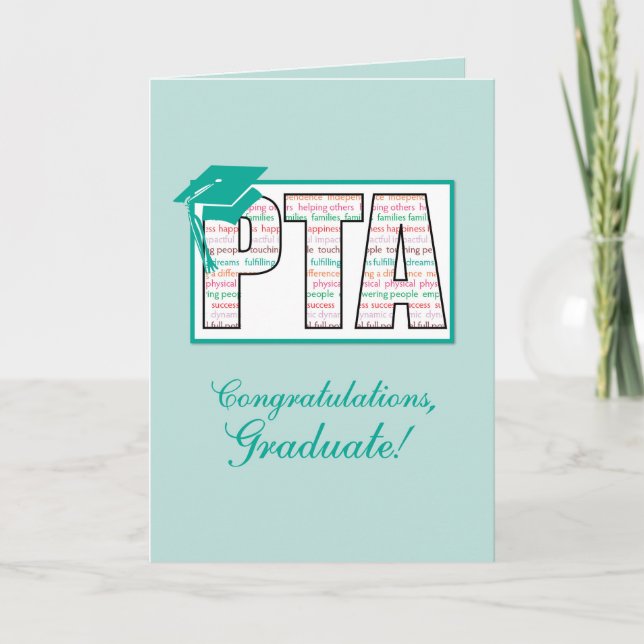 Physical Therapy Assistant Graduation Congrats Card (Front)