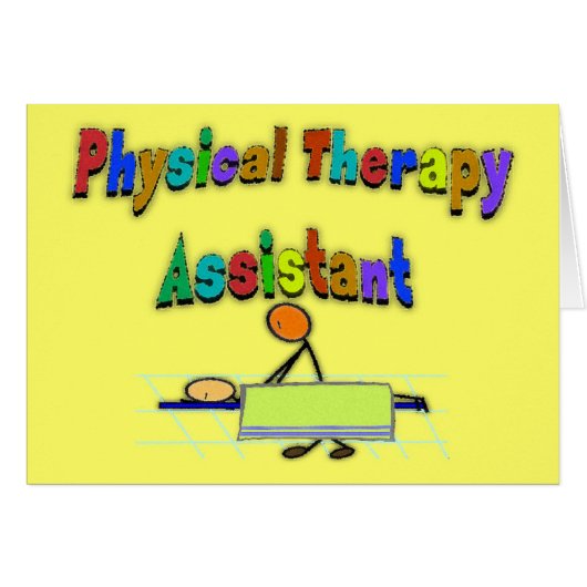 Physical Therapy Assistant--Stick Figure Design Cards (Front Horizontal)