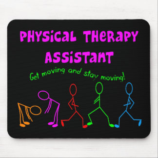 Physical Therapy Assistant Stick People Design Mouse Pad