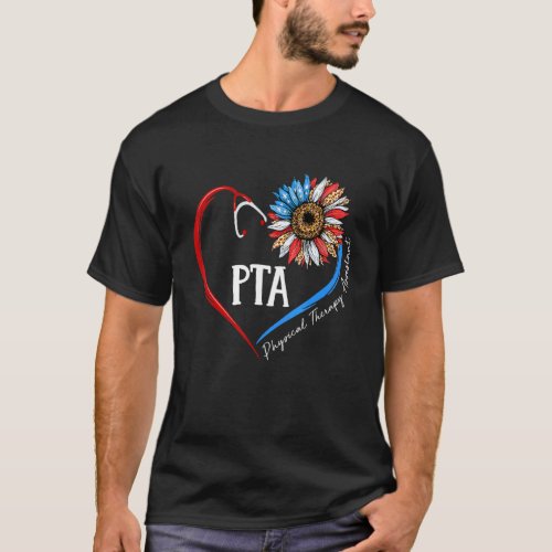 Physical Therapy Assistant Sunflower Stethoscope H T_Shirt