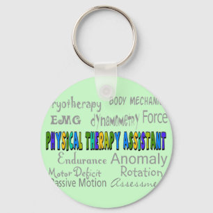 Physical Therapy Assistant "Terminology" Design Keychain