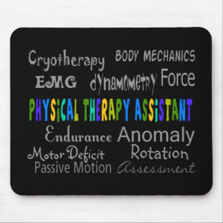 Physical Therapy Assistant "Terminology" Design Mouse Pad
