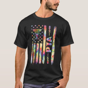 Physical Therapy Assistant US Flag PTA Month 1 T-Shirt