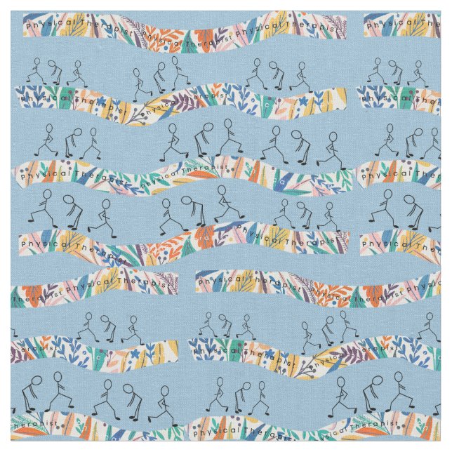 Physical Therapy Botanicals Fabric (Close Up)
