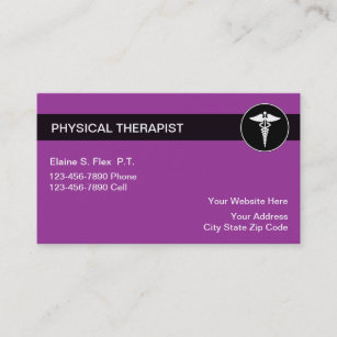 Rehabilitation Physical Therapy Business Cards Zazzle Physical Therapy Business Cards
