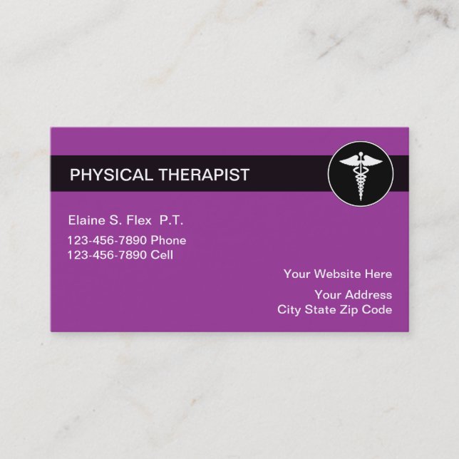 Physical Therapy Business Cards (Front)